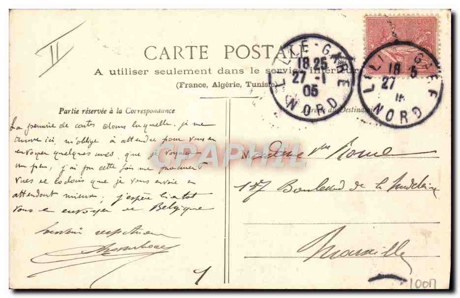 CPA Bateau Calais Paquebot de Douvres a Calais — Verso