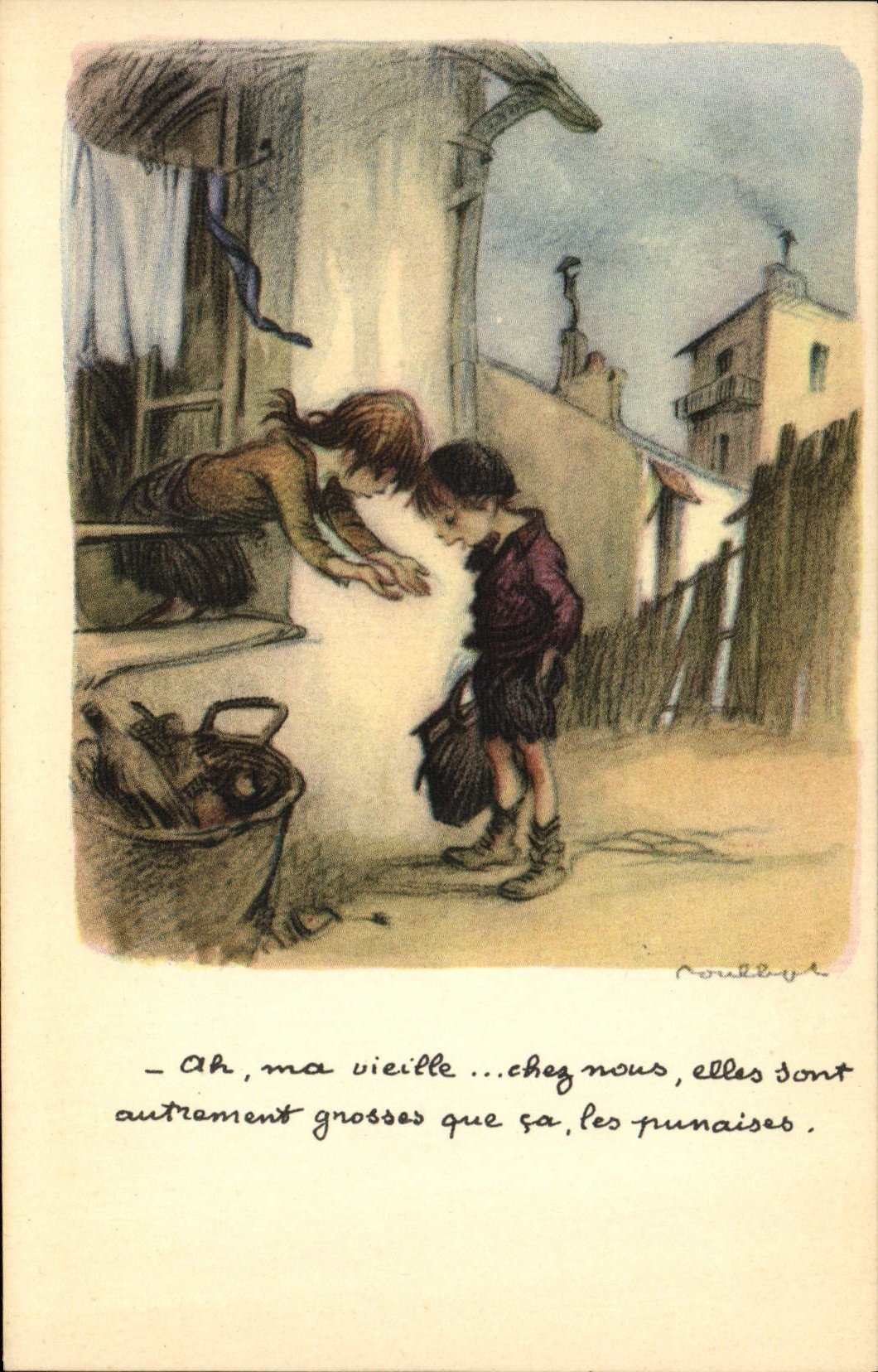 CPA Fantaisie Illustrateur Poulbot 