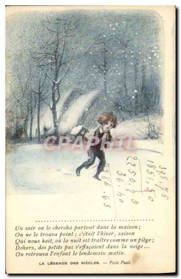 CPA Fantaisie Illustrateur Poulbot Legende des Siecles Victor Hugo 