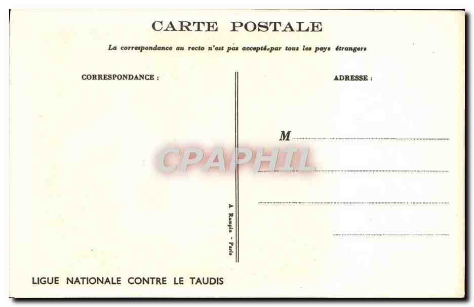 Enfants aidant un bébé à dormir — Ligue Nationale Contre le Taudis — édition Rampa - Paris — Rückseite