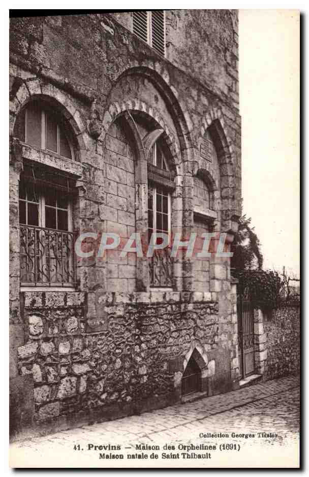 CPA Enfants Provins Maison des orphelins Maison natale de Saint Thibault 