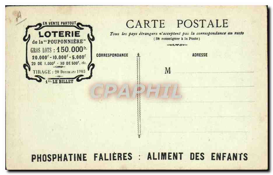 CPA Enfants La Pouponniere Gouter des grands Vive la Phosphatine ! — Rückseite