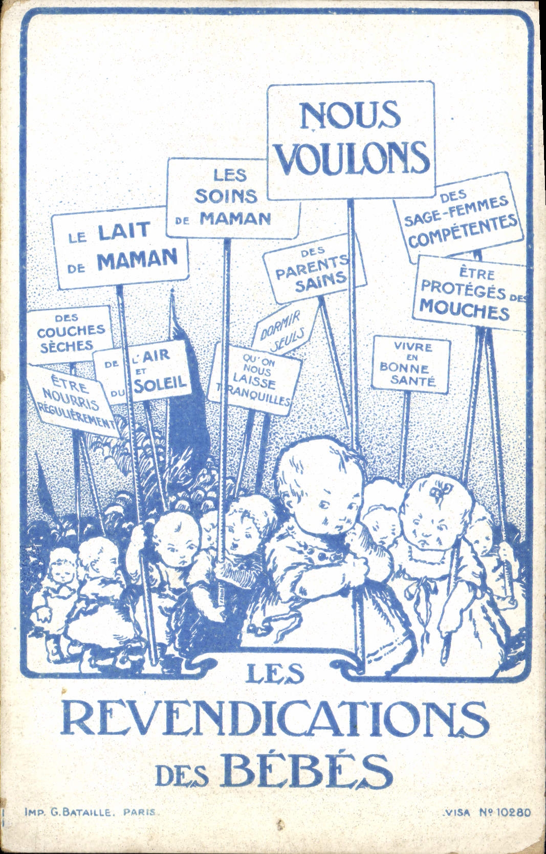CPA Enfants Les revendications des bebes 