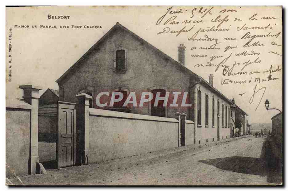 Belfort — Maison du Peuple, dite Fort Chabrol — Édition A. D., N° 2629 - Dépôt