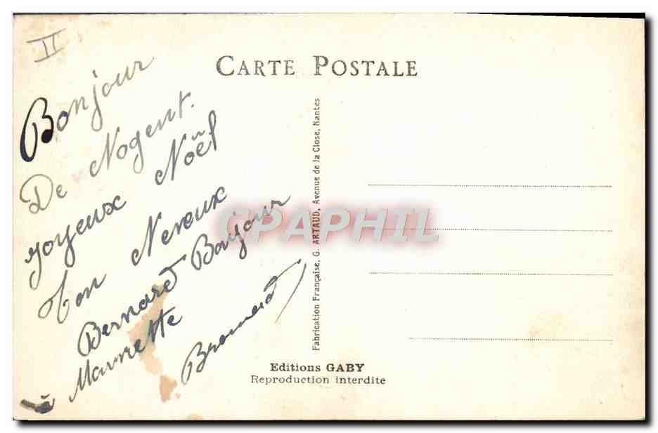 CPA Fantaisie Humour Chasse Chasseur Chien A l'affut  — Rückseite