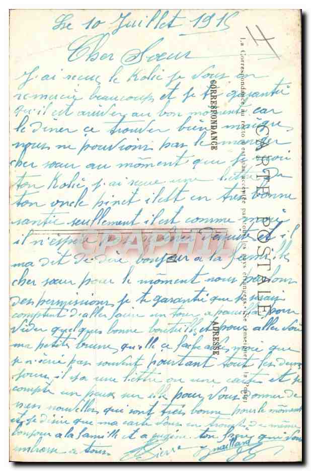 CPA Militaria Canon de campagne anglais — Rückseite