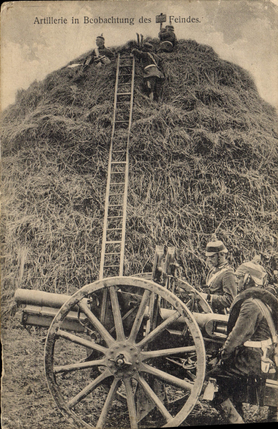 CPA Militaria Artillerie in Beobachtung des Feindes 