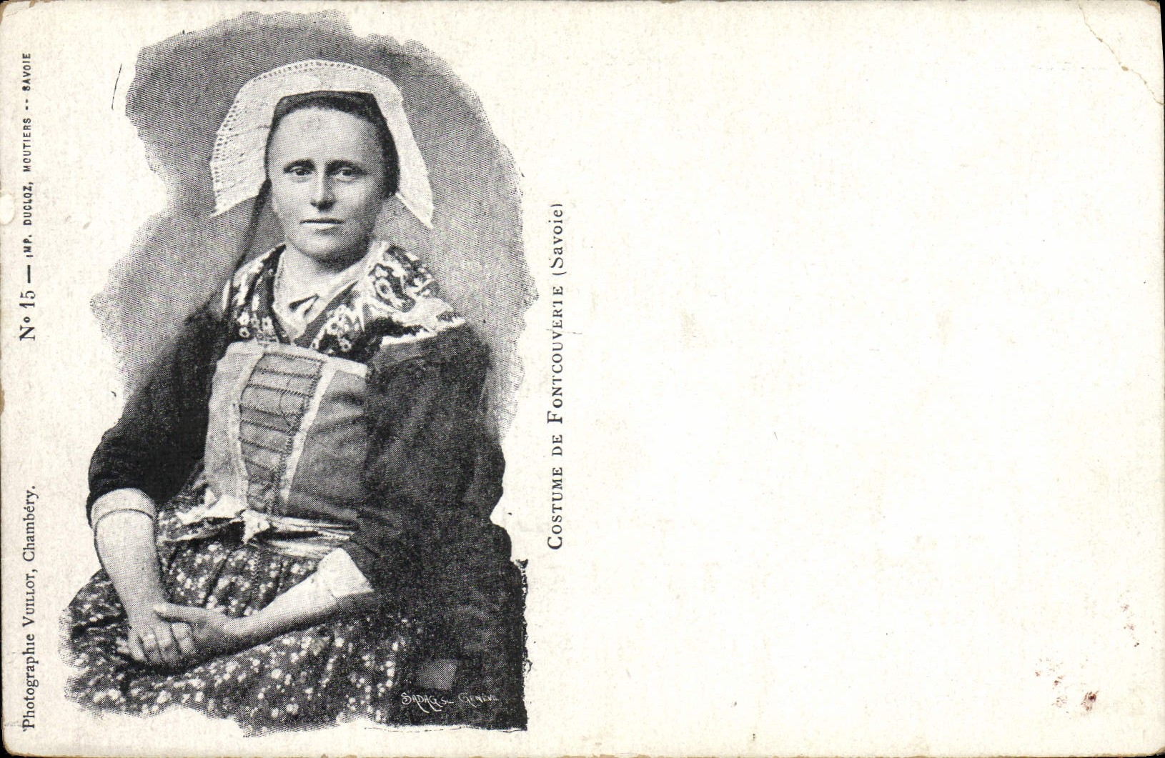 CPA Folklore Costume de Fontcouverte Savoie 