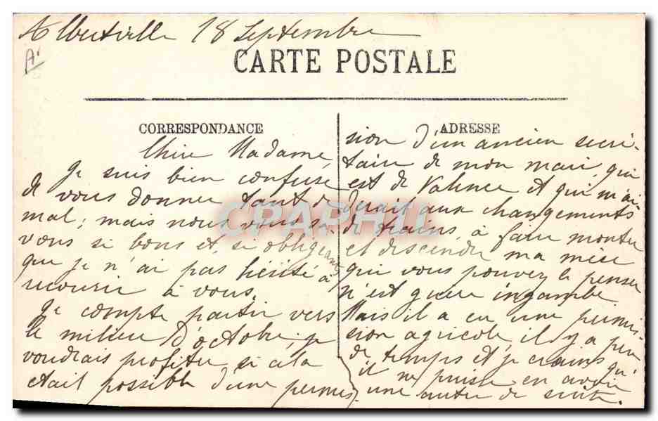 CPA Folklore Costumes de Savoie Bonneval sur Arc Ane Mule  — Verso