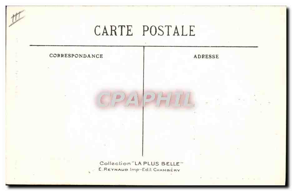 CPA Folklore La Savoyarde Costumes de Savoie Environs de Chambery et Aix les Bains  — Verso