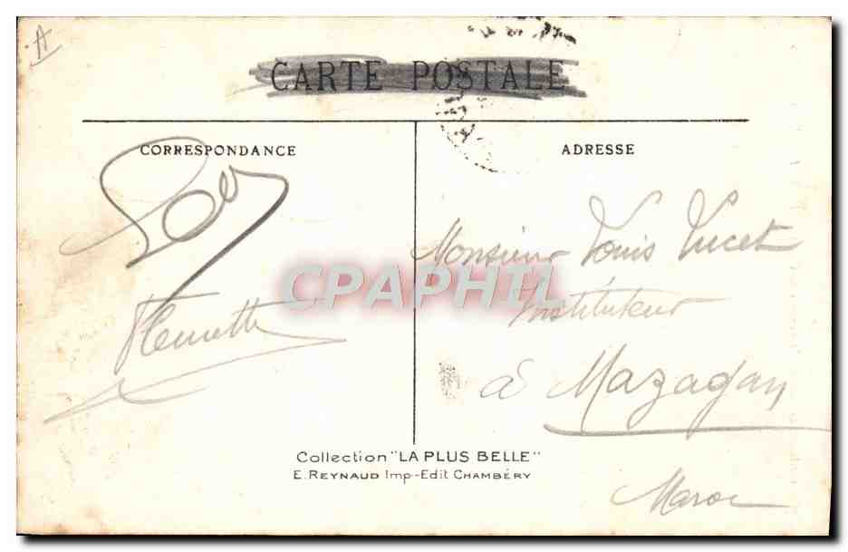 CPA Folklore Costumes de Savoie Environs de Chambery et Aix les Bains  — Verso