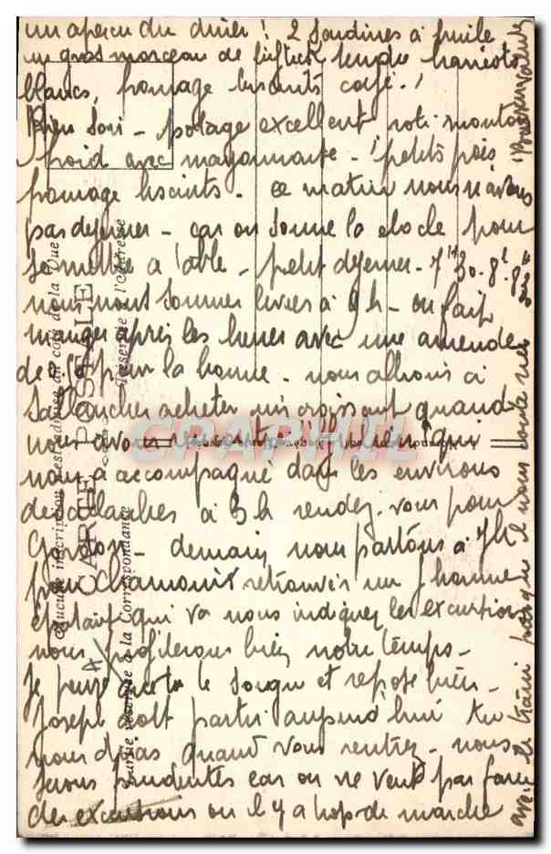 CPA Folklore Costumes de Megeve Une jeune paysanne — Verso
