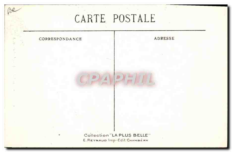 CPA Folklore Costumes de Savoie Les Entremonts  — Verso