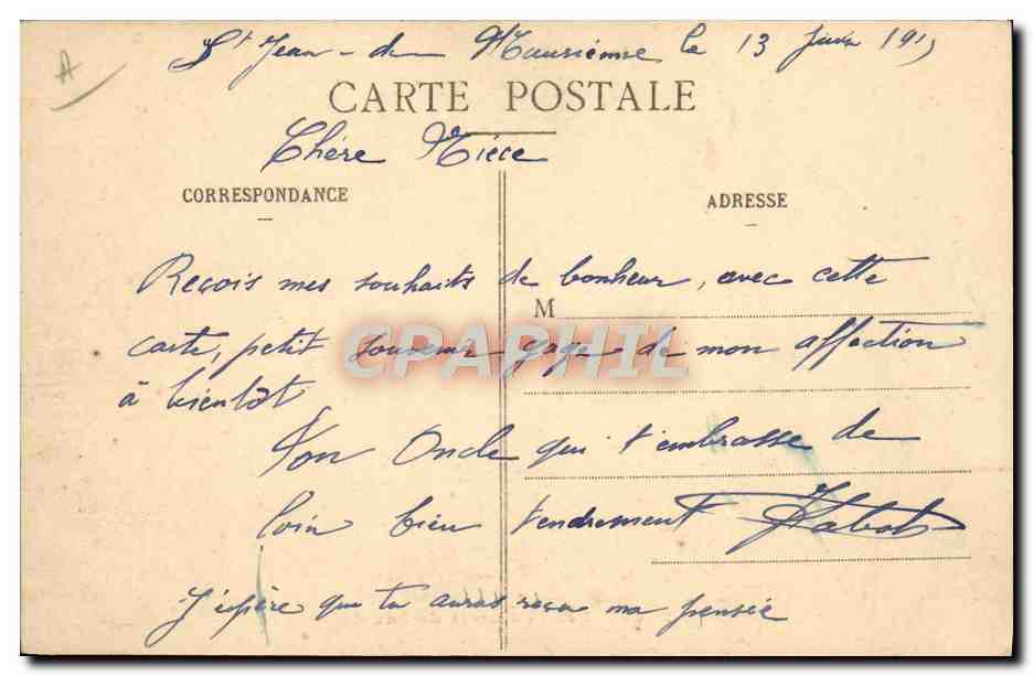 CPA Folklore Costumes de Savoie  — Verso