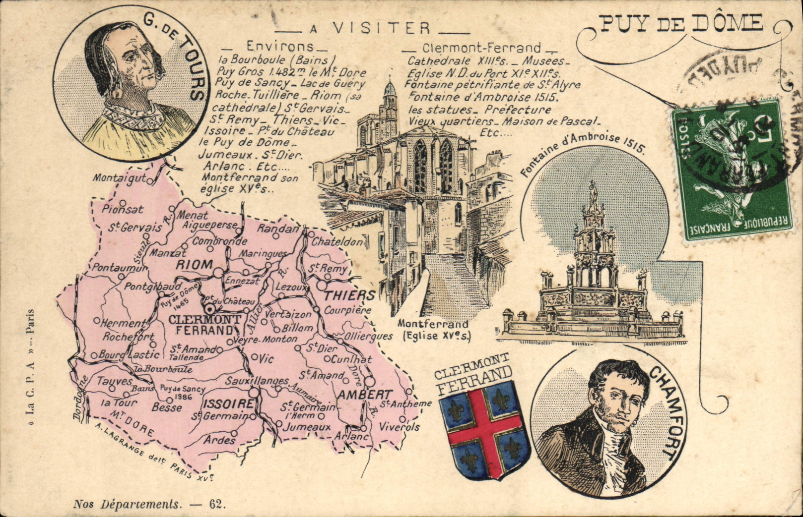 Puy de Dôme — Environs de Clermont-Ferrand — La C.P.A. Paris n°62