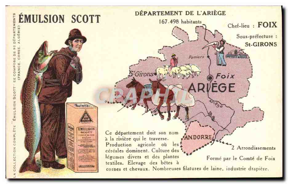 Département de l'Ariège — Émulsion Scott — Éditeur : Émulsion Scott - Anverso