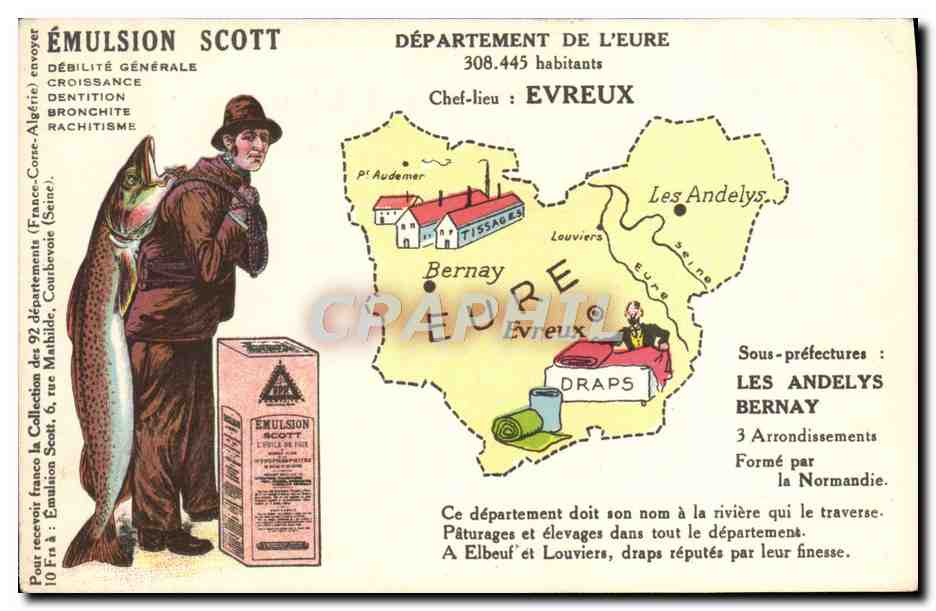 Département de l'Eure — Émulsion Scott — Éditeur : Collection Scott - Recto