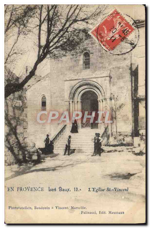 CPA Cachet Esperanto En Provence Les Baux Eglise St Vincent