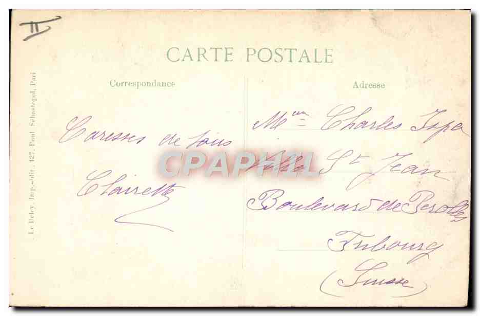 Reims — Après le bombardement — Maison bombardée près de la Cathédrale — Reverso