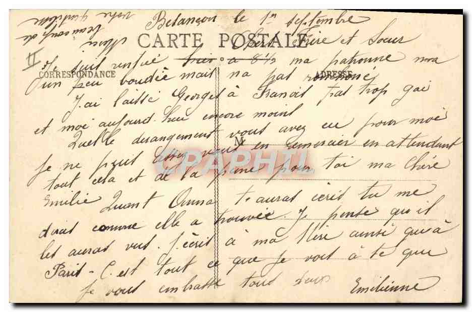 CPA Besancon Usines des Pres de Vaux Papeteries A droite les soieries — Verso