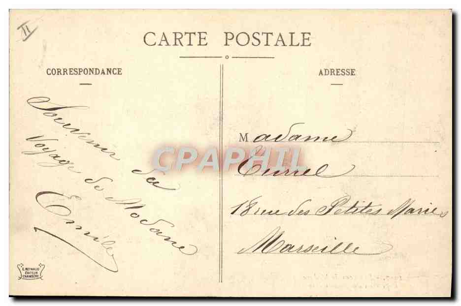CPA Environs de Modane Papeteries du Mont Cenis  — Rückseite
