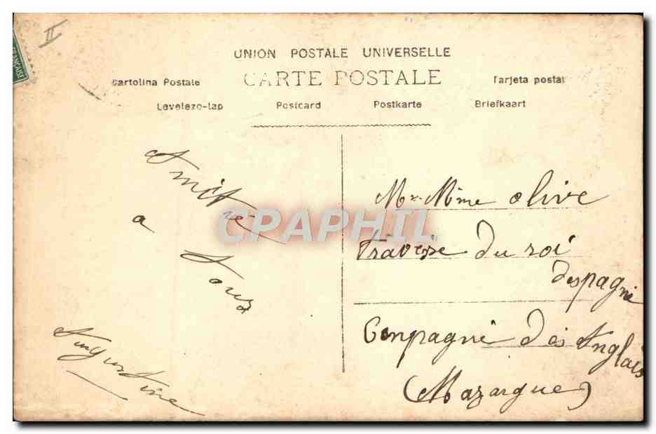 CPA Telephone Femme — Rückseite