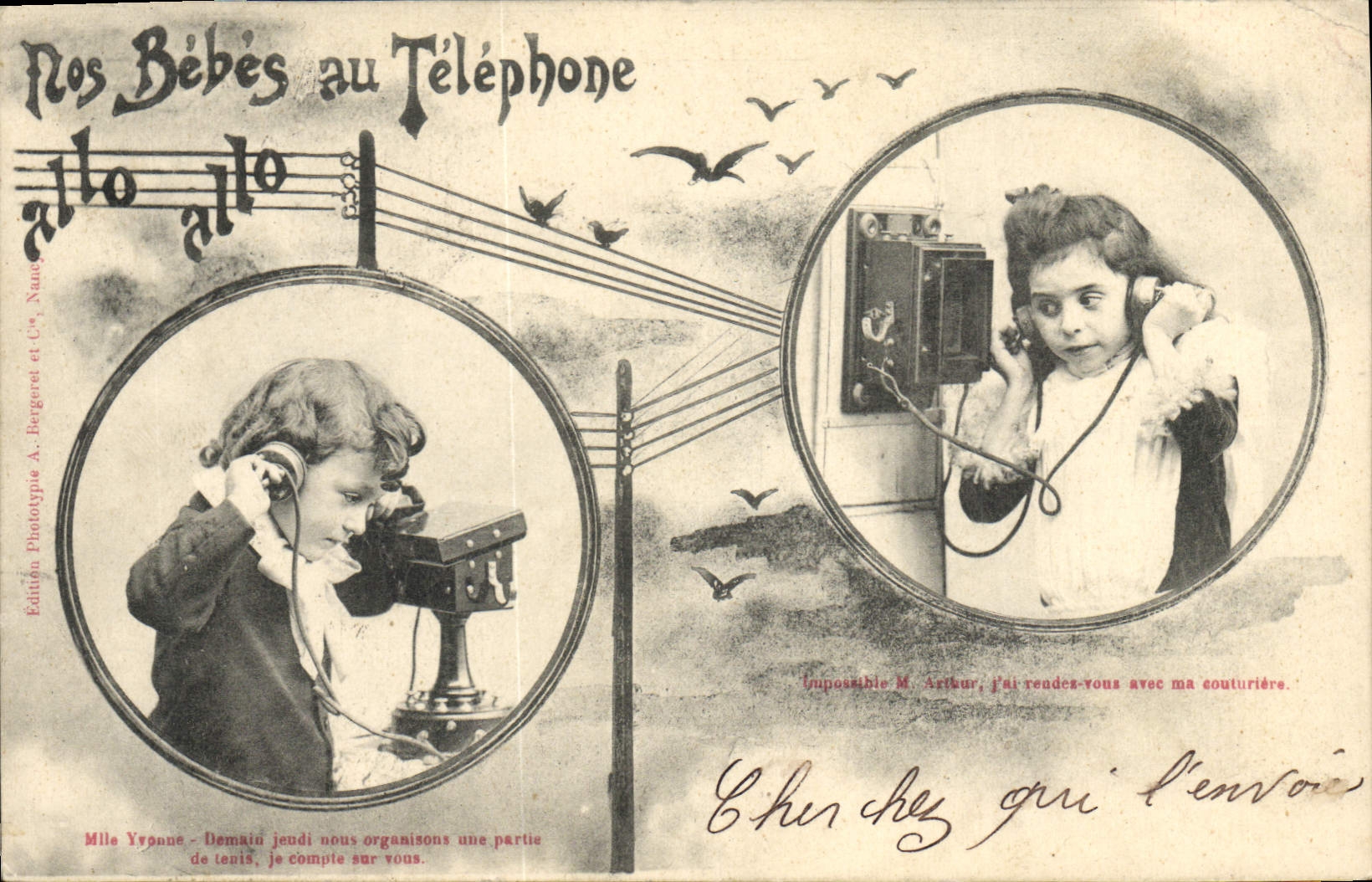 Nos Bébés au Téléphone — Édition A. Bergeret et Cie, N° 1355