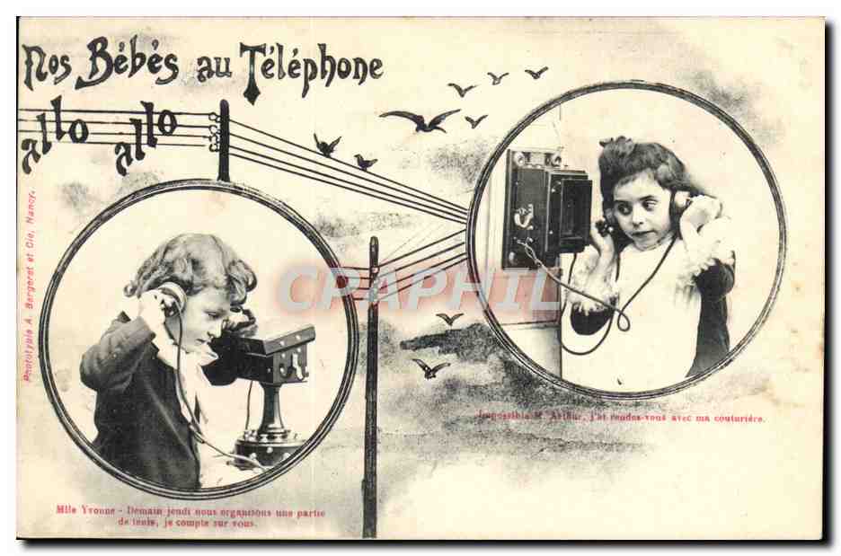Nos Bébés au Téléphone — Mlle Yronne & Arthur — Phototypie A. Barport et Cie, Namar