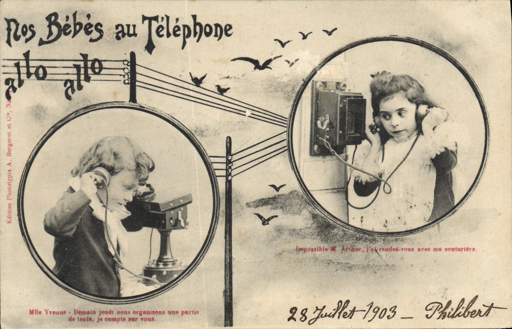 I Nostri Bambini al Telefono — Edizione A. Bergénet et Cie, N° 15