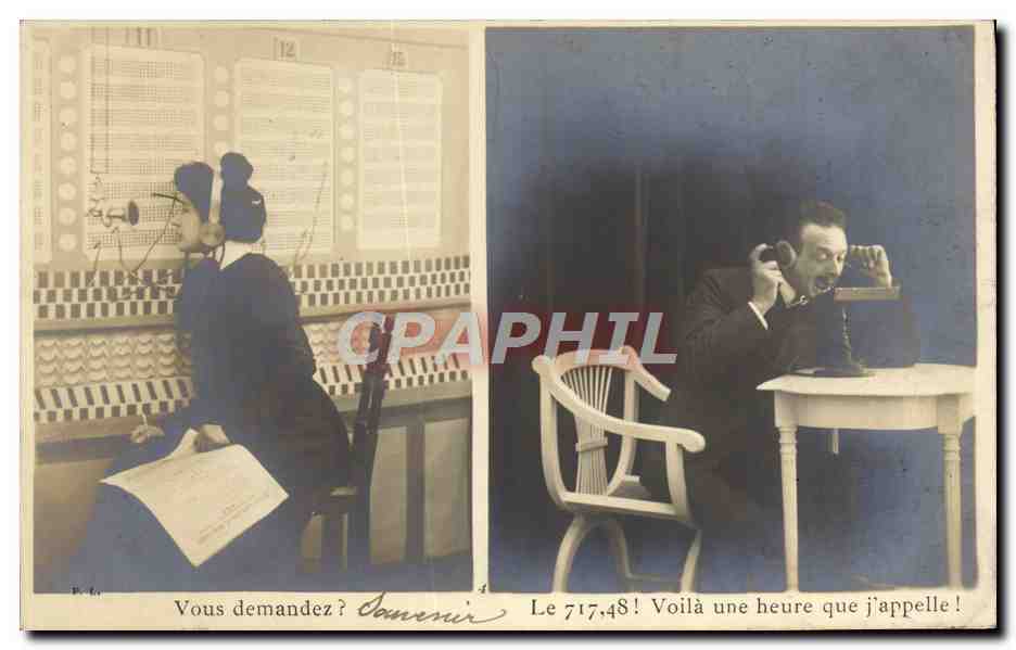 Opérateur téléphonique — humoristique — éditeur anonyme, n° de série non visible