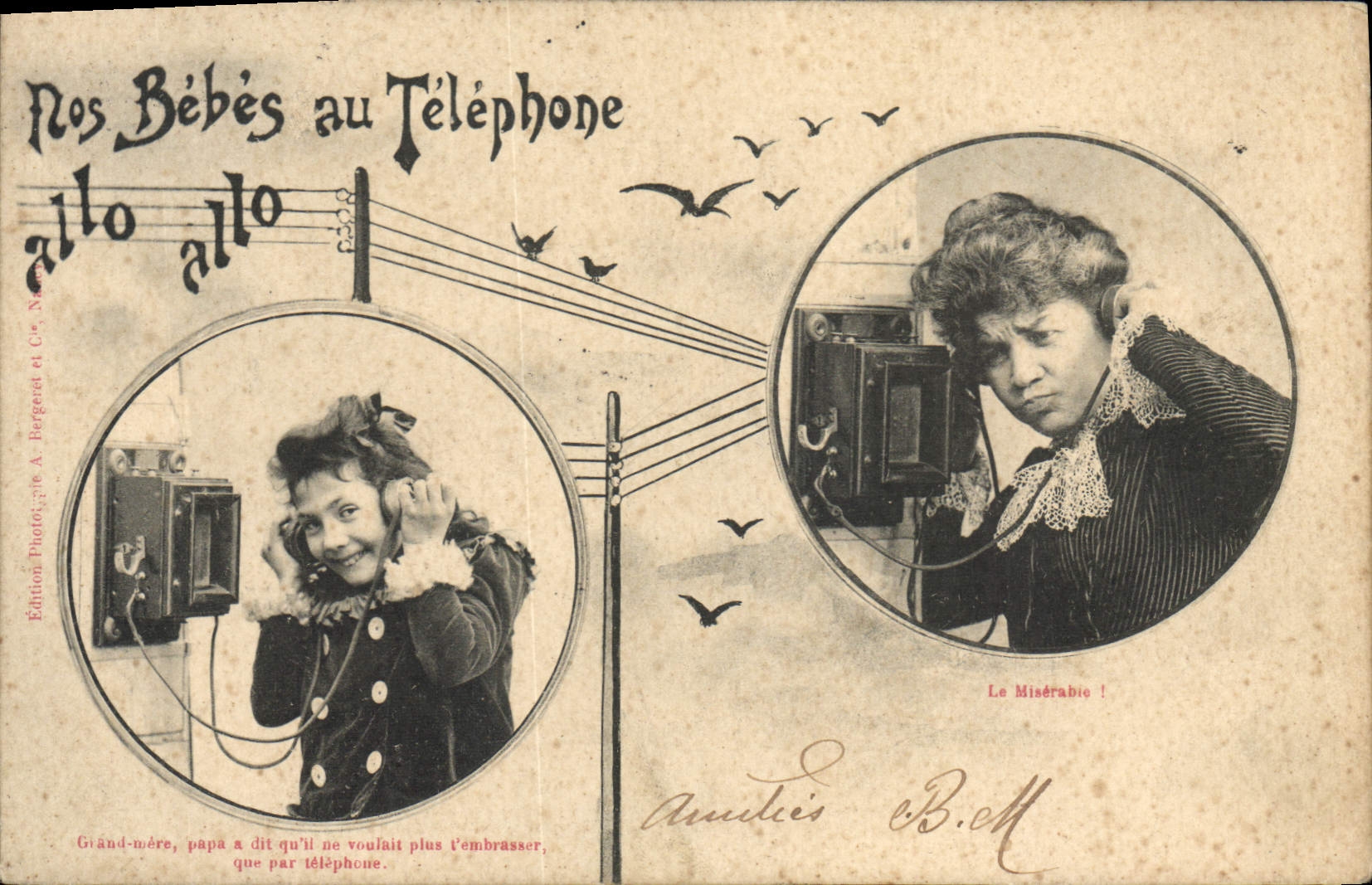 I Nostri Bambini al Telefono — Edizione A. Bergeret et Cie — Numero di serie non visibile
