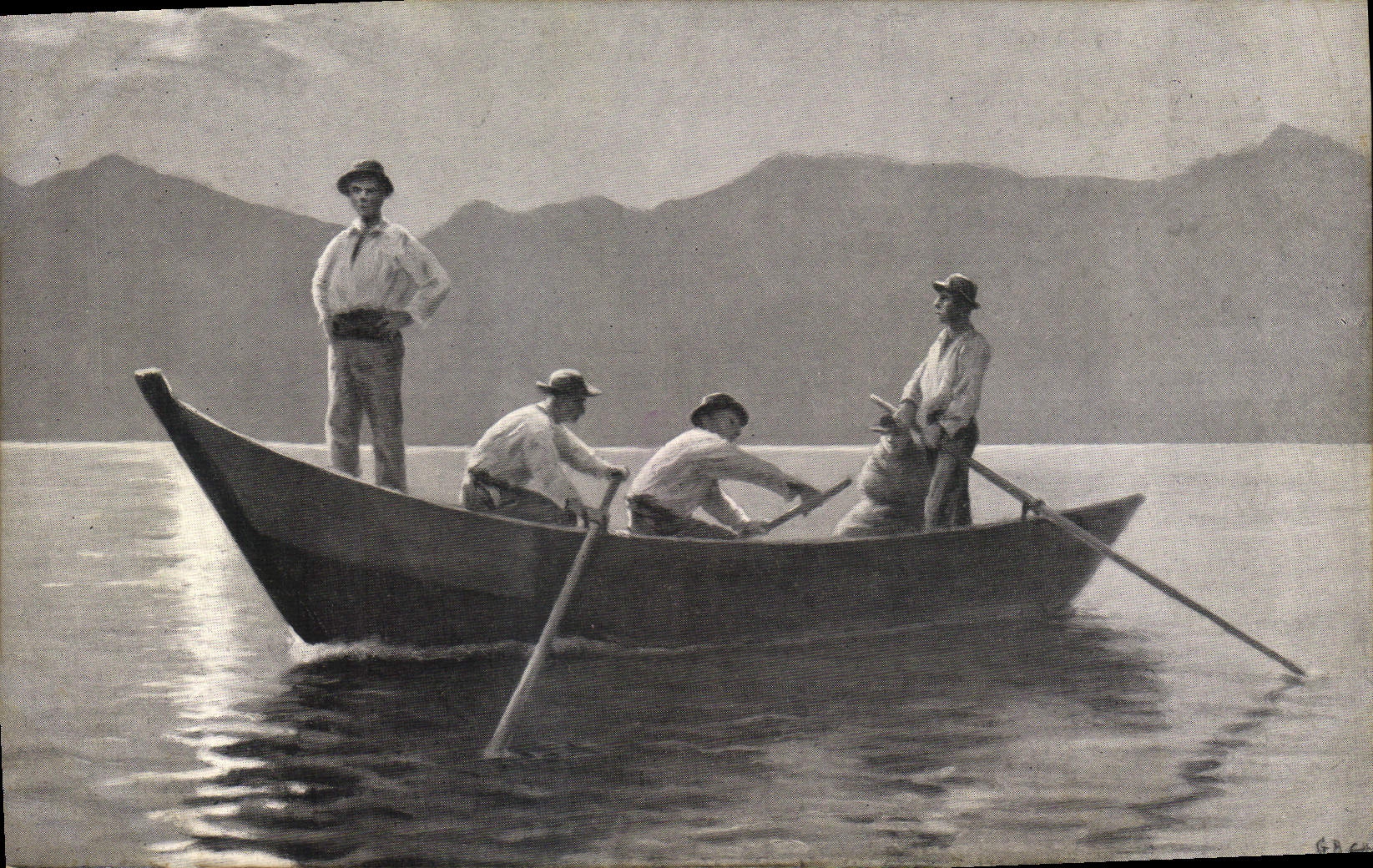 Évian-les-Bains — Retour de pêche — Collection de la Source Cachat