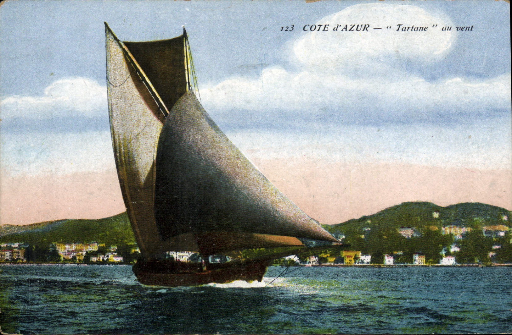 Côte d'Azur — « Tartane » au vent — Édition Bayonne Frères, NICE - Recto