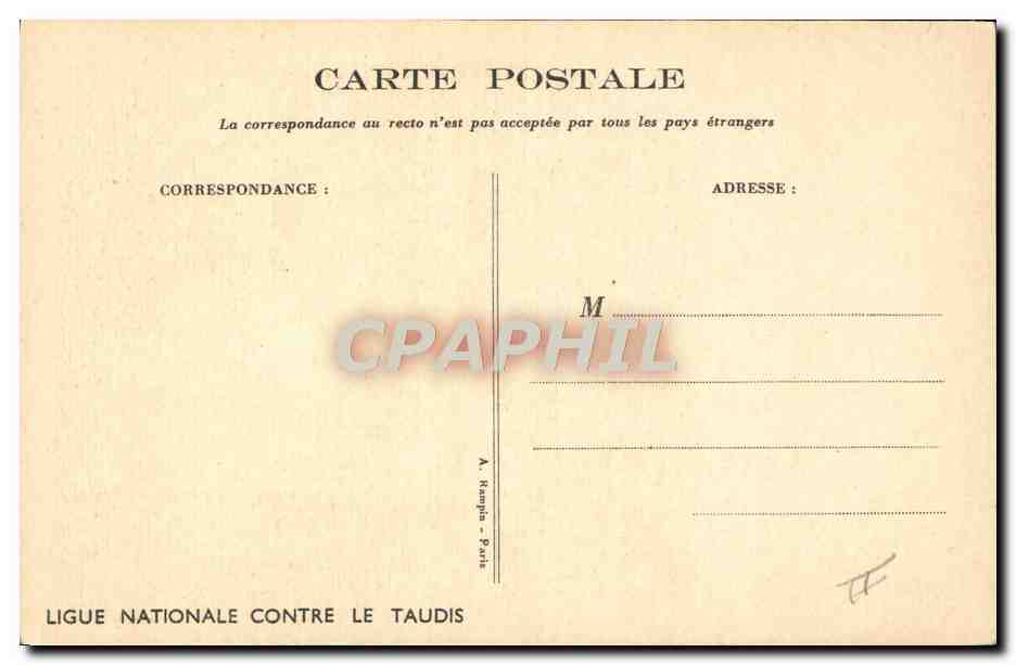 Enfant à l'hôpital — illustration de N. Rabel — Ligue Nationale Contre le Taudis — Rückseite