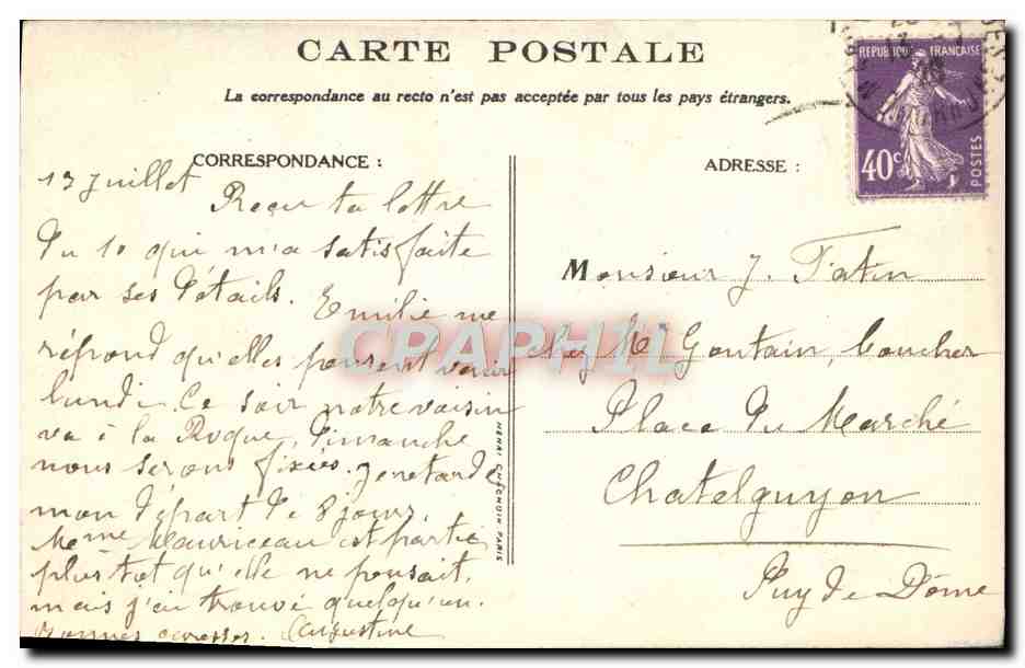 CPA Illustrateur Poulbot Victor Hugo La legende des siecles Le Crapaud Grenouille — Rückseite
