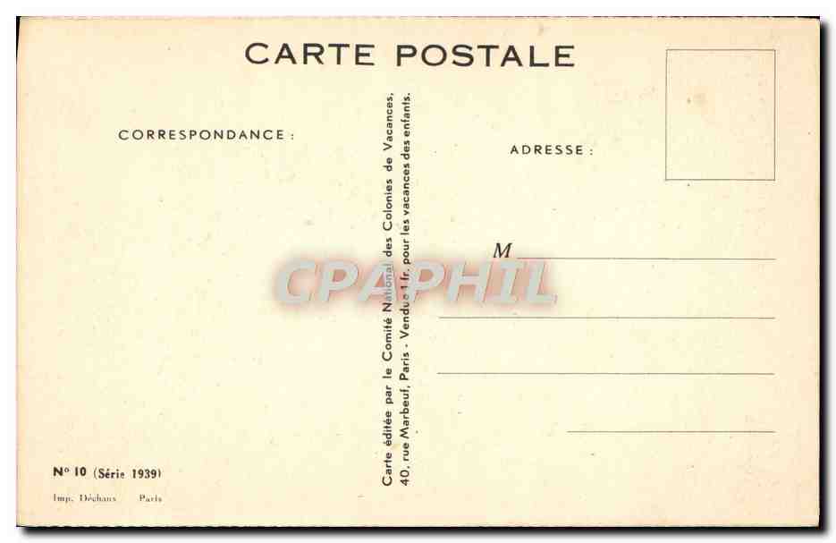 CPA Enfants Un brin de causette — Rückseite