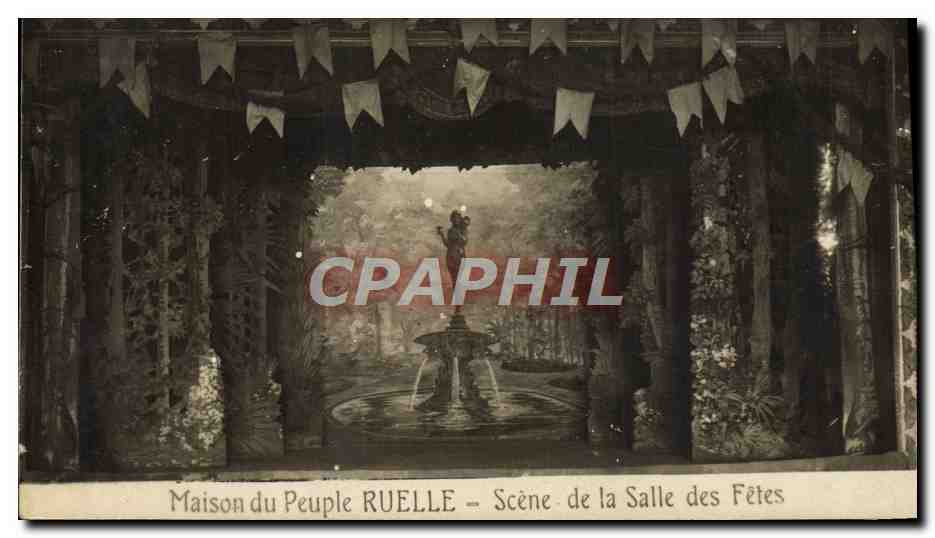 CPA Maison du peuple Scene de la salle des fetes
