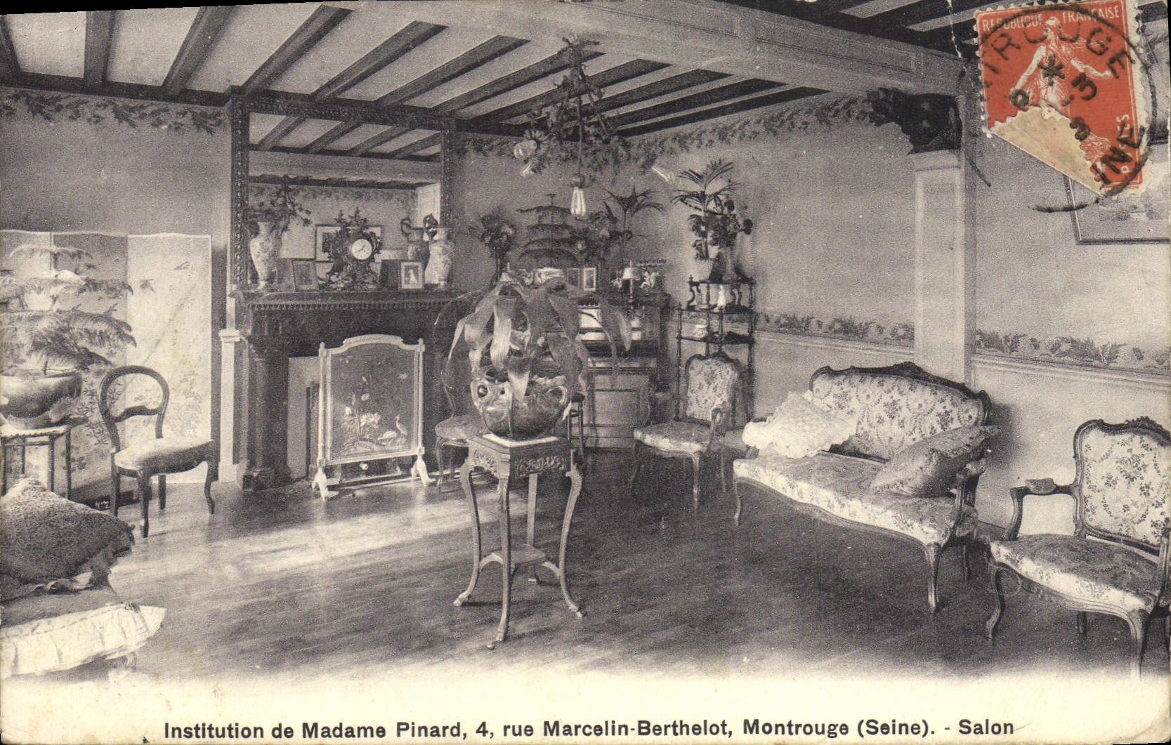 CPA Institution de Madame Pinard Rue Marcelin Berthelot Montrouge Salon 