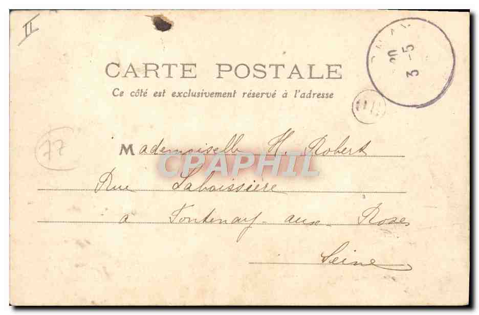 CPA Environs de Villenauxe La Chalmette Colonie de la ville de Paris Habitation — Rückseite