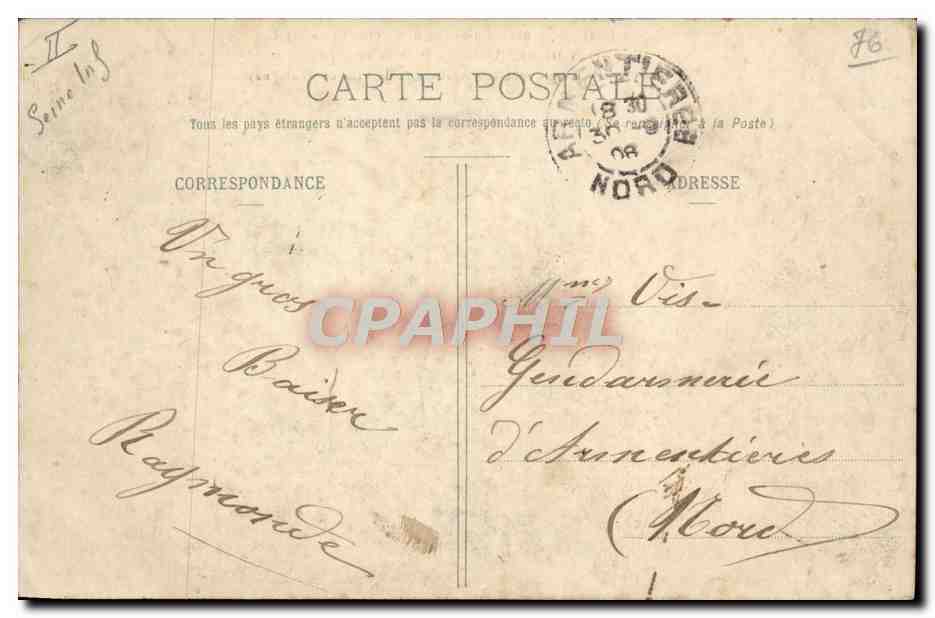 CPA Environs de Boulogne sur Mer Pont de Briques Le chateau de Napoleon 1er Orphelinat agricole de la ville de Boulogne  — Rückseite