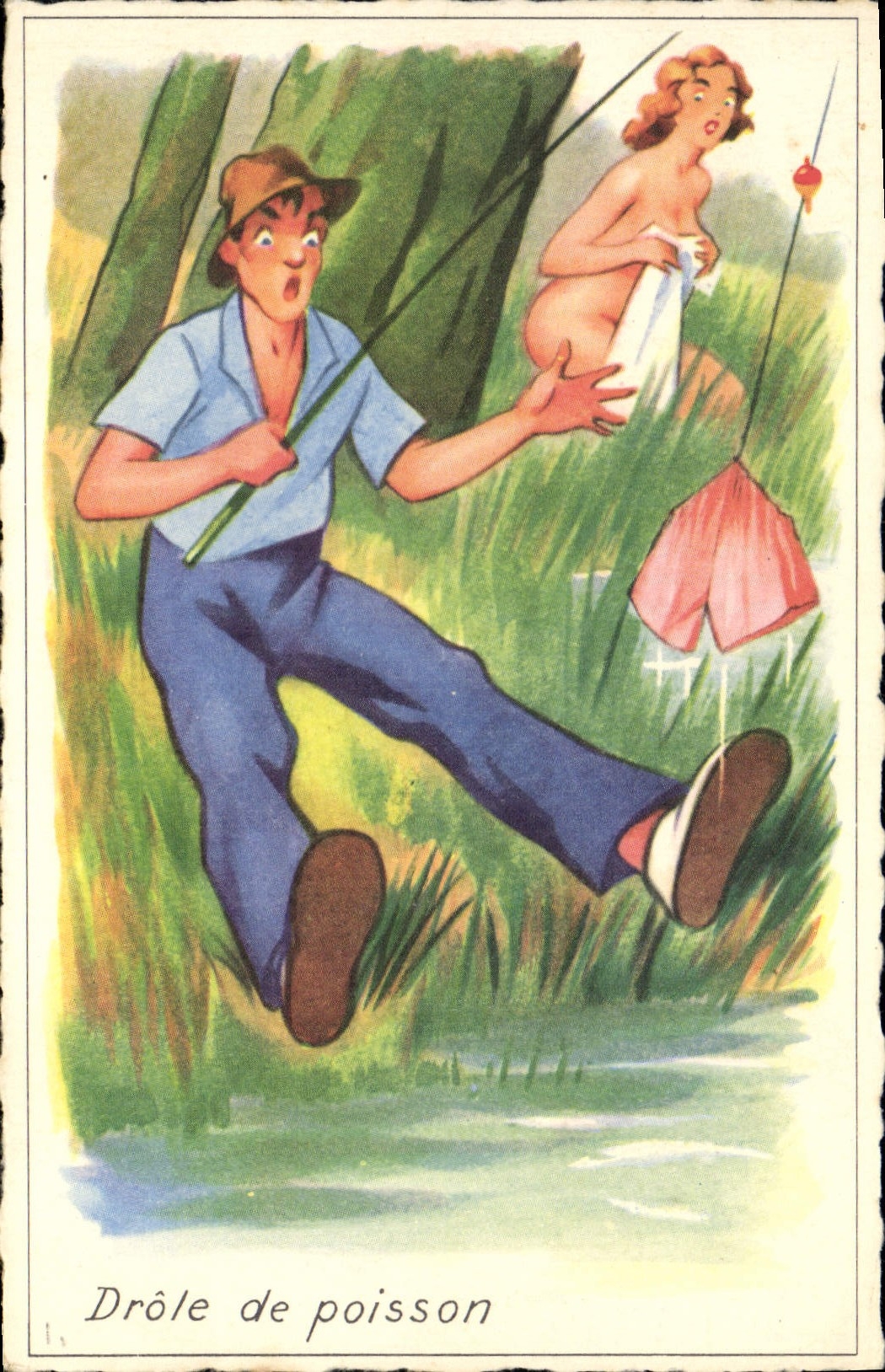 Schöner Fisch — humoristische Illustration — Verlag nicht sichtbar