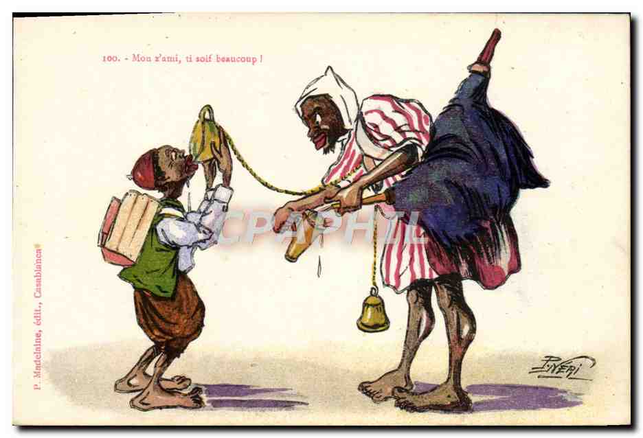 CPA Fantaisie Illustrateur Afrique du Nord 