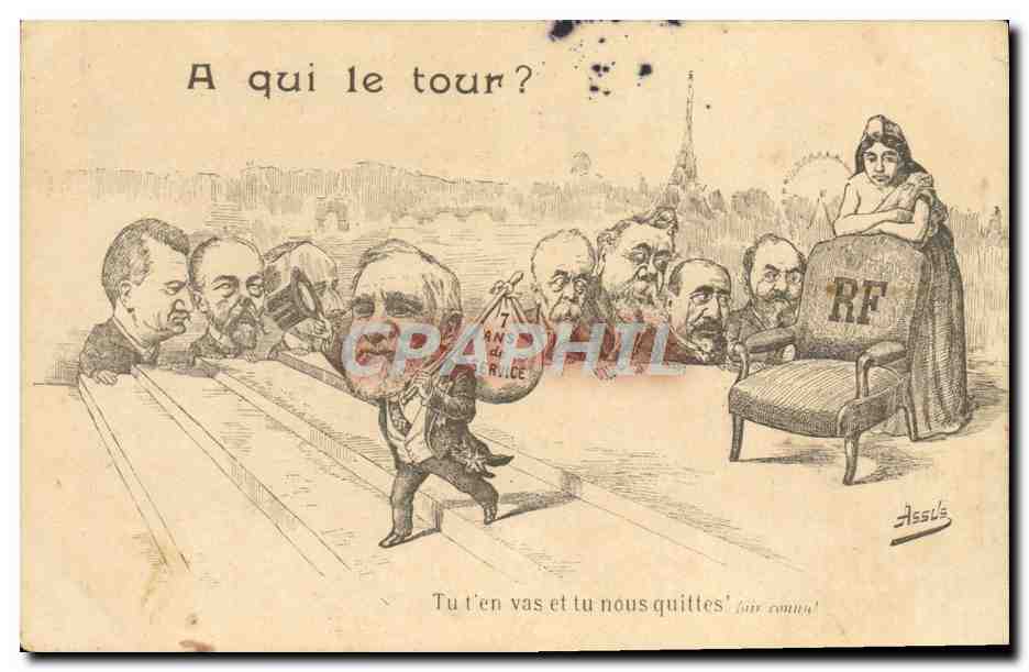 CPA Fantaisie Illustrateur A qui le tour