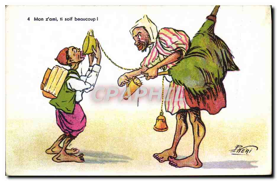 CPA Fantaisie Illustrateur Afrique du Nord 