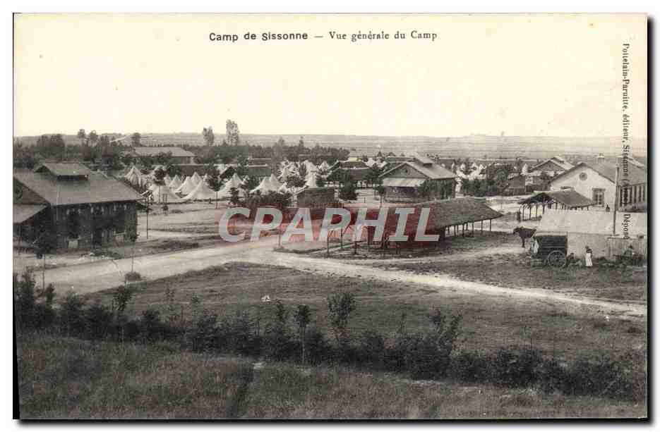 CPA Militaria Camp de Sissonne Vue generale du camp