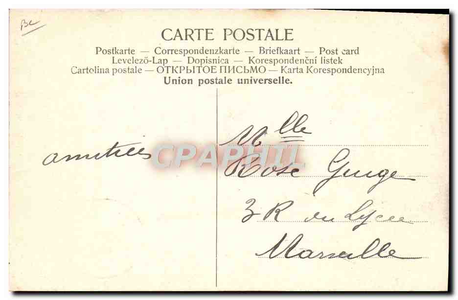 CPA Militaria Armee francaise Chasseurs a pied — Rückseite