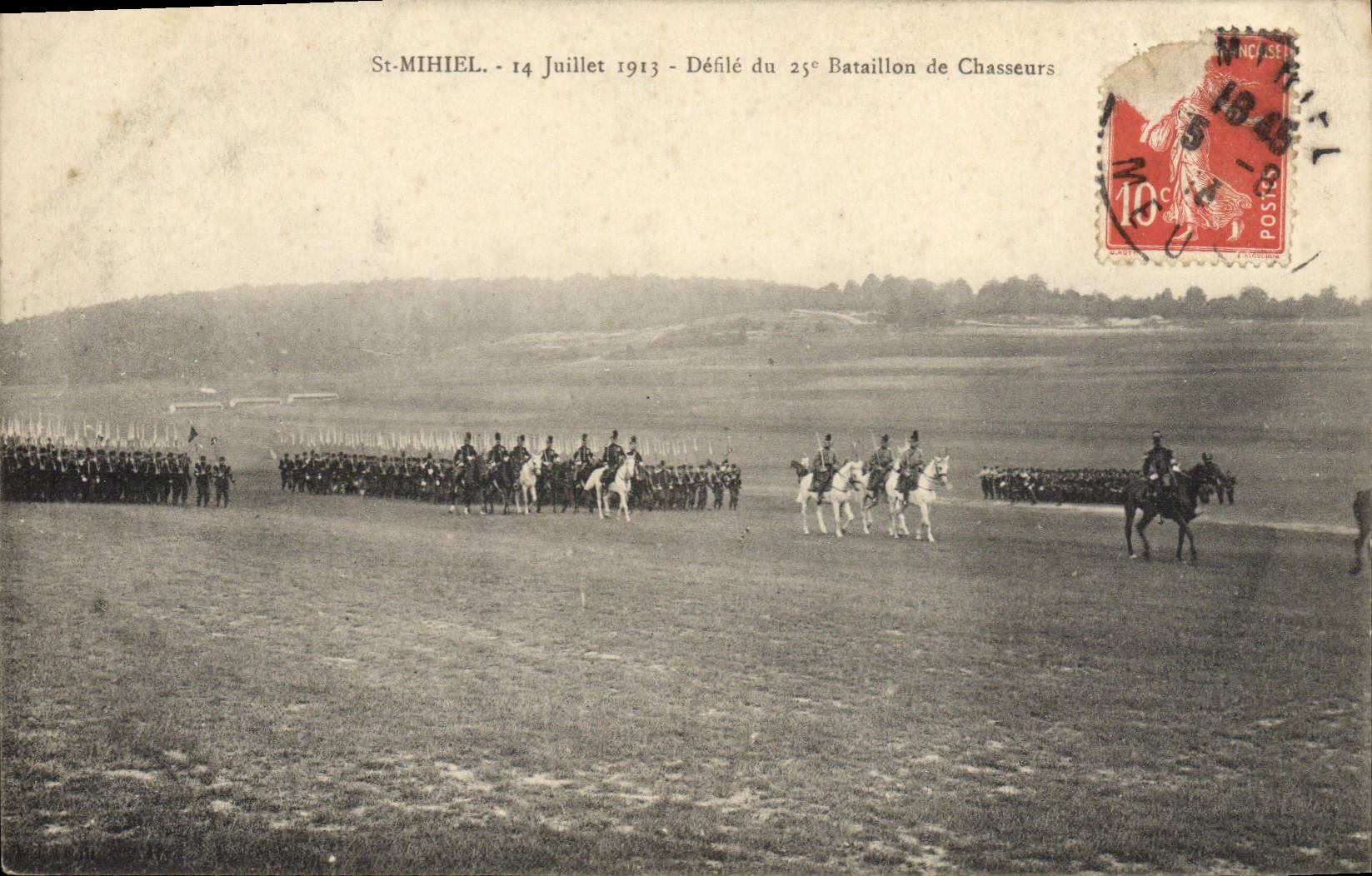 St-Mihiel - 14 Juillet 1913 - Défilé du 25e Bataillon de Chasseurs