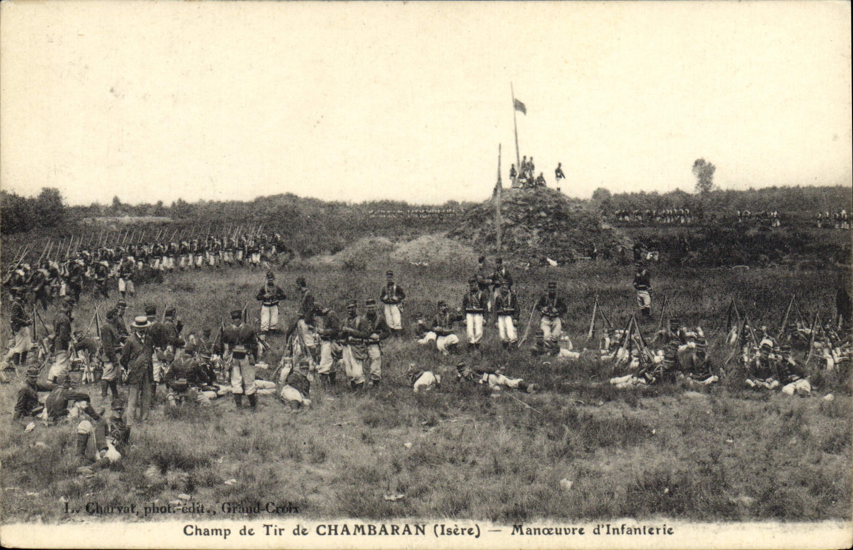 Schussfeld von CHAMBARAN (Isère) — Infanterie-Manöver — L. Charvat, phot.-edit., Grand-Croix