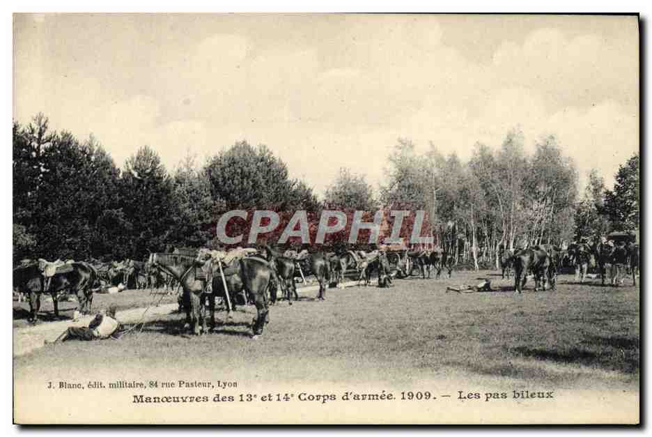 Manöver der 13. und 14. Armee-Korps — Die bitteren Schritte — J. Blanc, Militärverlag, 84 Pasteurstraße, Lyon