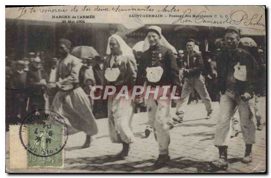 Marche de l'Armée — Passage des Marcheurs C.L.C. — Saint-Germain